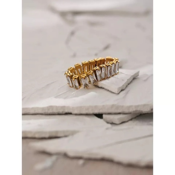 316L Stainless Steel Cubic Zirconia Ring - Picture 4 of 6